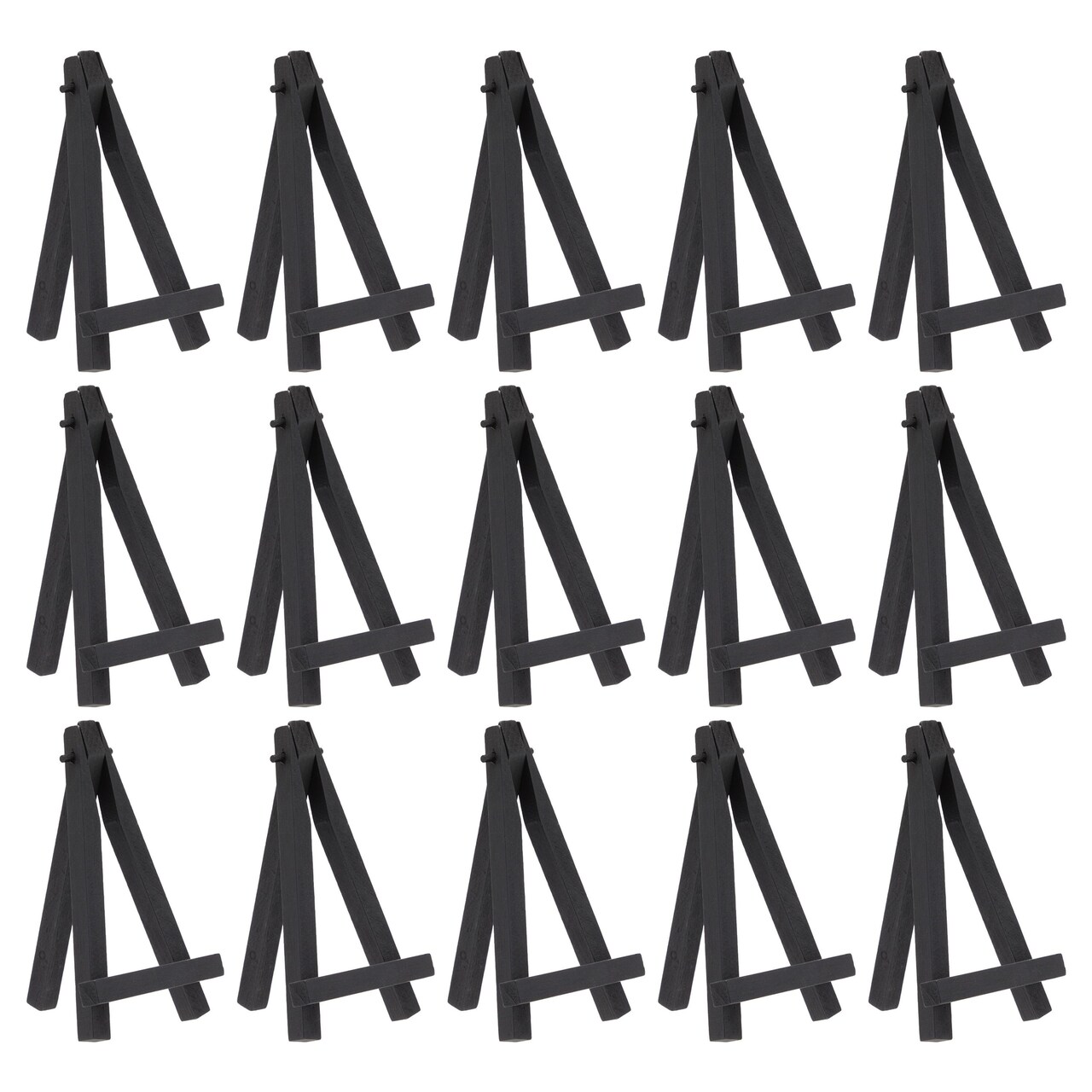15 Pack Mini Tabletop Wood Easel for Art, Business Cards, Party Invitations (6.25 Inches)